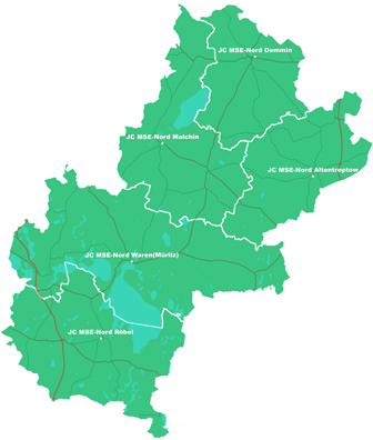Jobcenter MSE-Nord Gebiete (Quelle: JC MSE-Nord) Jobcenter MSE-Nord Gebiete